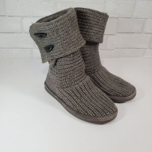 BearPaw gray sweater boots